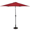 10FT Patio Umbrella  6 Ribs Tilt Crank  Outdoor Umbrella - Beige - Bestoutdor