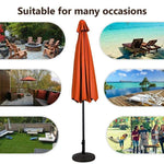 9FT Patio Umbrella  6 Ribs Tilt Crank  Outdoor Umbrella - Bestoutdor