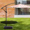 Fillable Patio Umbrella Base with Wheels, 210 lbs Umbrella Weight Stand Heavy Duty HDPE Universal Offset Cantilever Umbrella Base