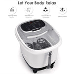 Portable Foot Spa Bath Motorized Massager with Heat Function Water Shower Shiatsu Massage Balls Time & Temper Control