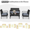 4PC Patio Rattan Wicker Sofa Set - Bestoutdor