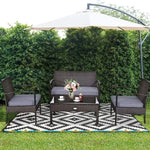 4PC Patio Rattan Wicker Sofa Set - Bestoutdor