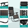 Folding Patio Rattan Zero Gravity Lounge Chair Recliner