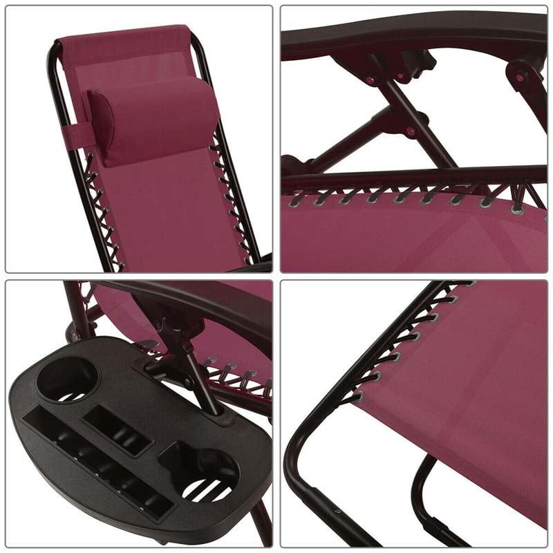 Outdoor Folding Zero Gravity Chair Reclining Patio Chair Lounge Chair