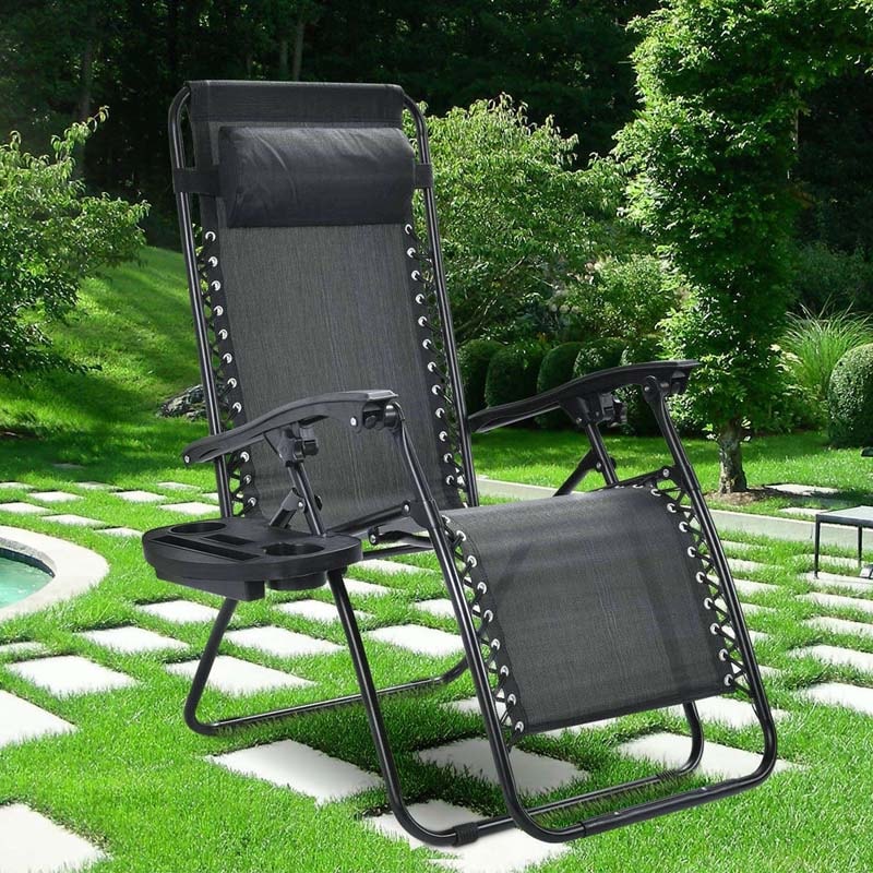 Outdoor Folding Zero Gravity Chair Reclining Patio Chair Lounge Chair