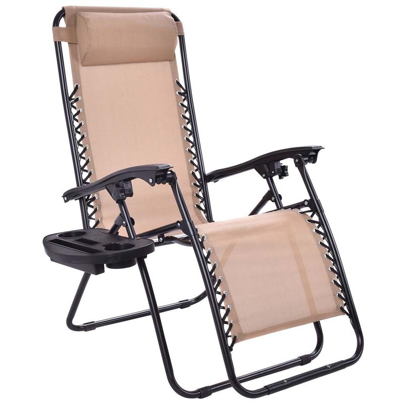 Outdoor Folding Zero Gravity Chair Reclining Patio Chair Lounge Chair