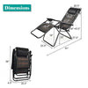 Folding Patio Rattan Zero Gravity Lounge Chair Recliner