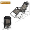 Folding Patio Rattan Zero Gravity Lounge Chair Recliner