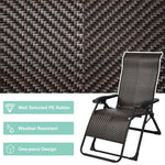 Patio Rattan Zero Gravity Lounge Chair